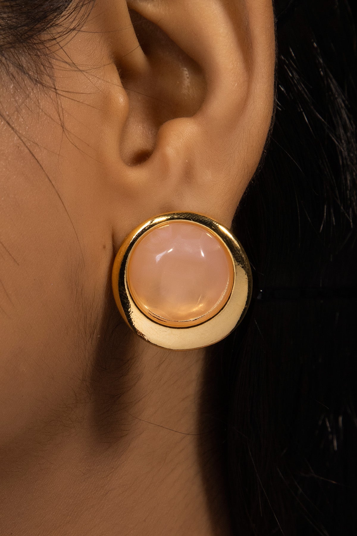 Buy Pink Caramel Stone Earrings by Beauty Spot Jewellery for Women online at ScrollnShops